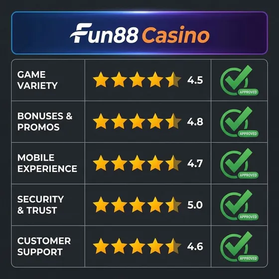Reseña completa de Fun88 Casino para jugadores